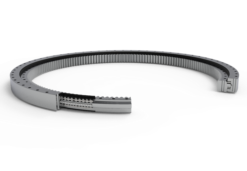 外圈帶齒六排圓柱滾子轉盤